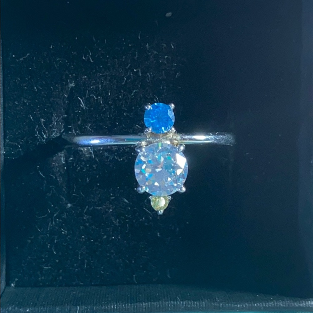 Beautiful unique citrine and topaz ring size 10